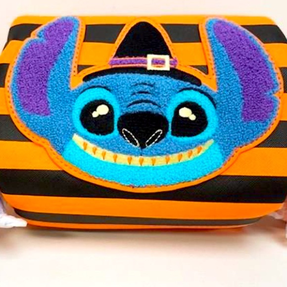 Loungefly Lilo & Stitch Striped Halloween Candy Wrapper Crossbody - Picture 2 of 6